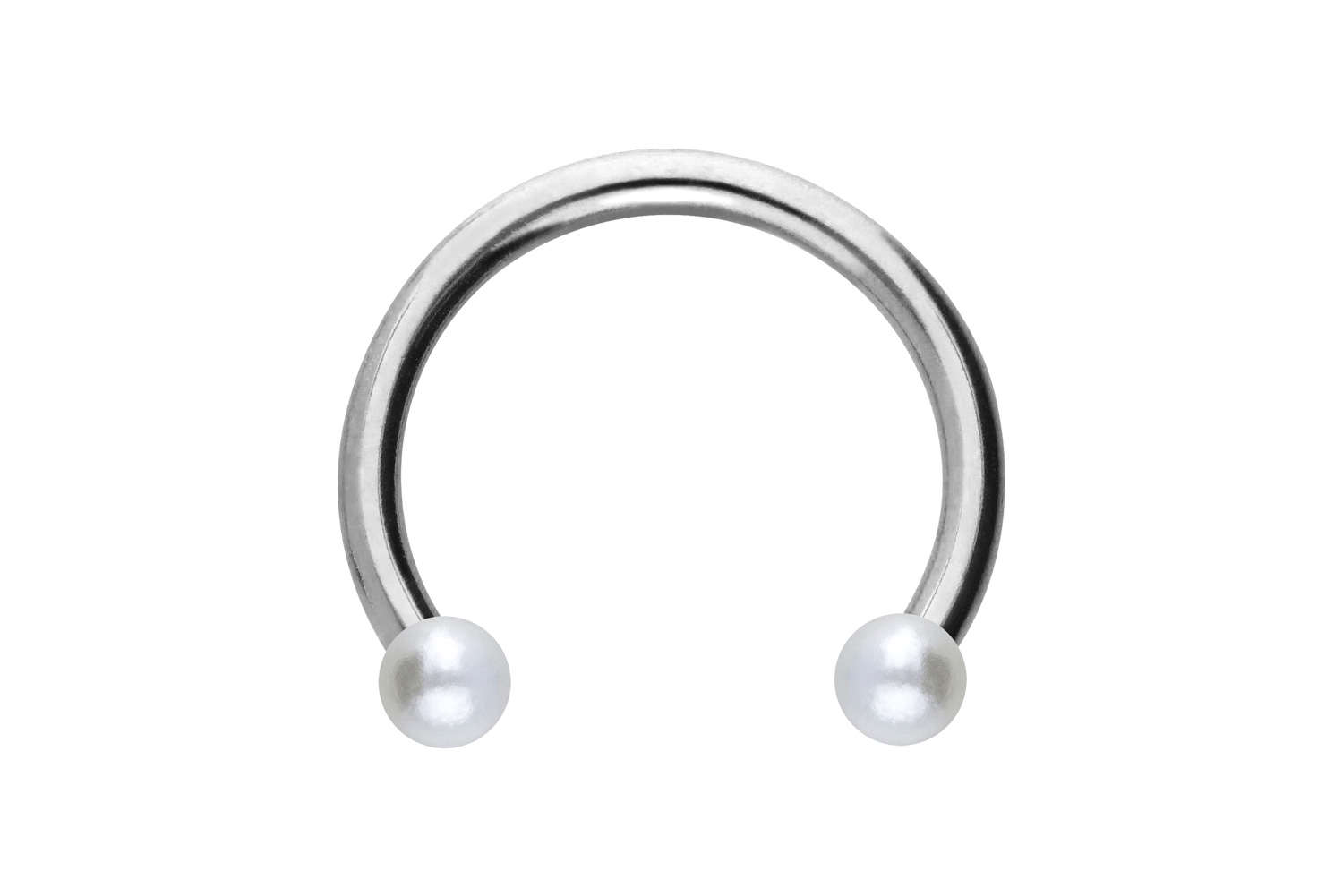 Titan Hufeisenring Piercing SYNTHETISCHE PERLEN